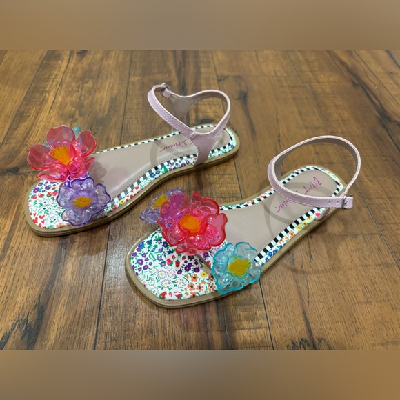NWT Betsey Johnson Brice Pink Floral Girls Sandal, Size 5 - Picture 3 of 11